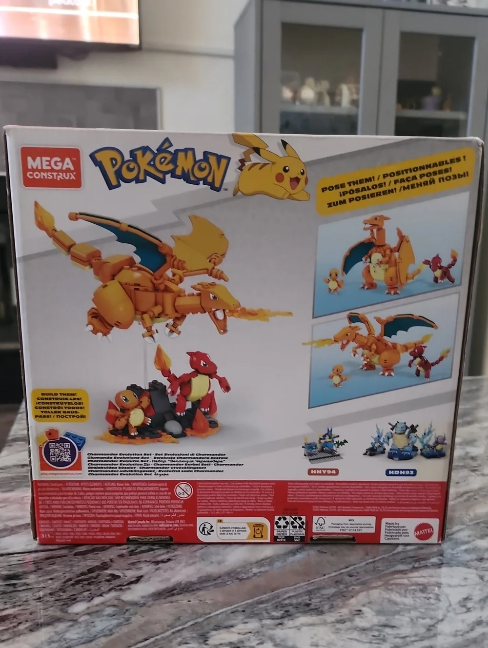 Mega Construx Pokémon Charmander evolution set! Toy 313 Pieces. NIB!